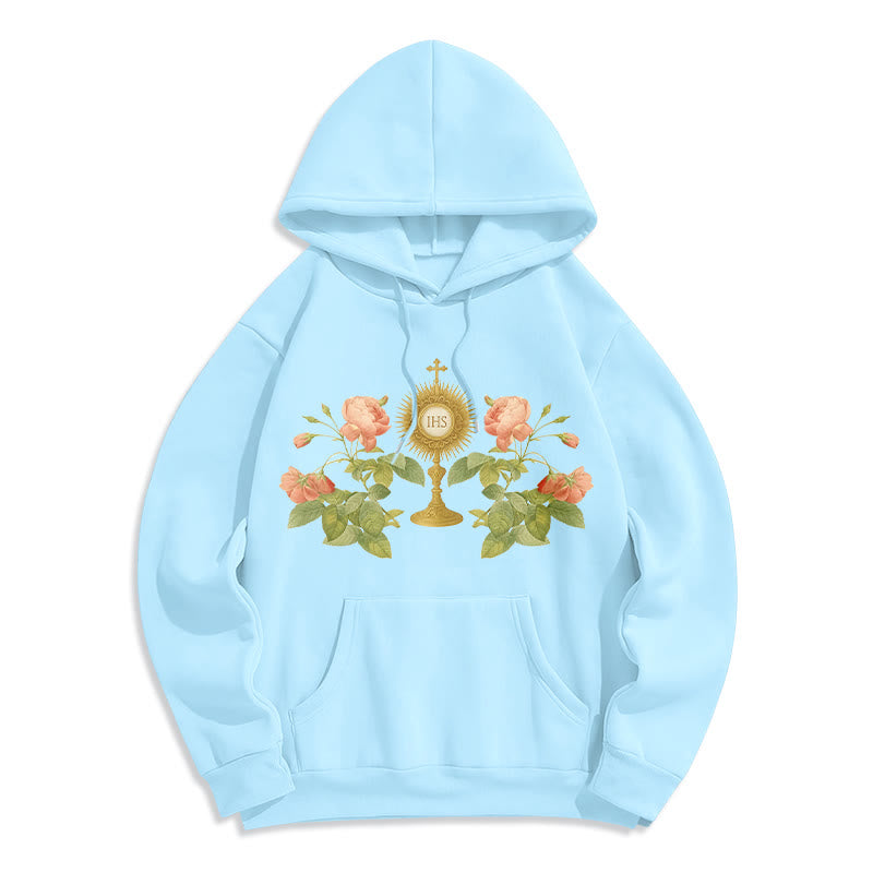 IHS & Rose Graphic Faith Fleece Lined Polyester Hoodie