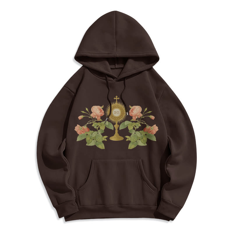 IHS & Rose Graphic Faith Fleece Lined Polyester Hoodie