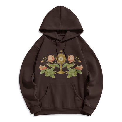 IHS & Rose Graphic Faith Fleece Lined Polyester Hoodie