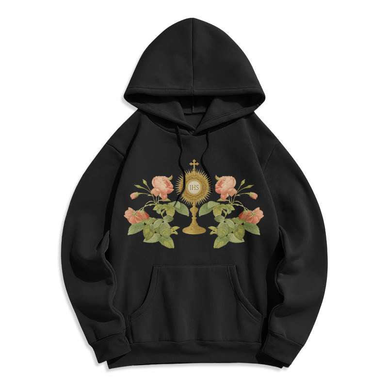 IHS & Rose Graphic Faith Fleece Lined Polyester Hoodie