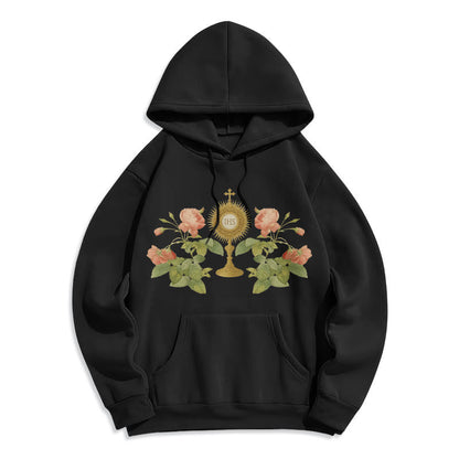 IHS & Rose Graphic Faith Fleece Lined Polyester Hoodie