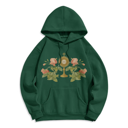 IHS & Rose Graphic Faith Fleece Lined Polyester Hoodie