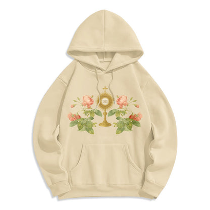 IHS & Rose Graphic Faith Fleece Lined Polyester Hoodie