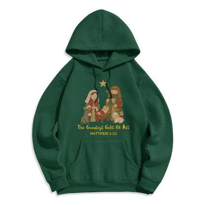 Christmas Faith & Warmth Fleece Lined Polyester Hoodie