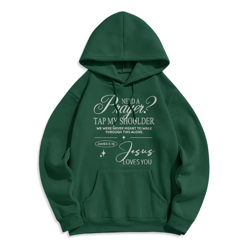 James 5:16 & Prayer Fleece Lined Polyester Hoodie