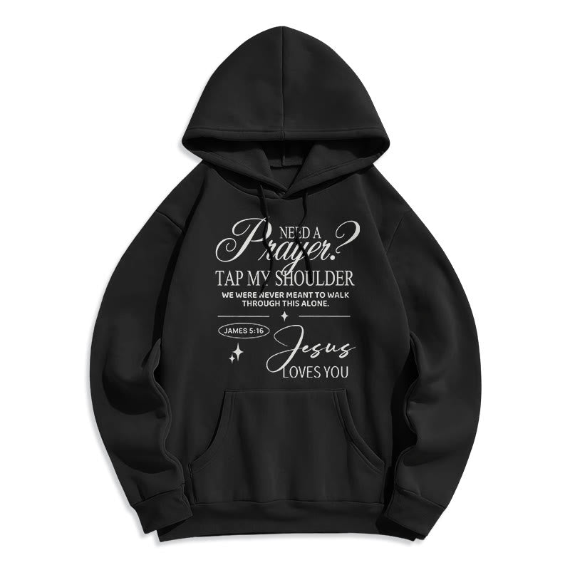 James 5:16 & Prayer Fleece Lined Polyester Hoodie