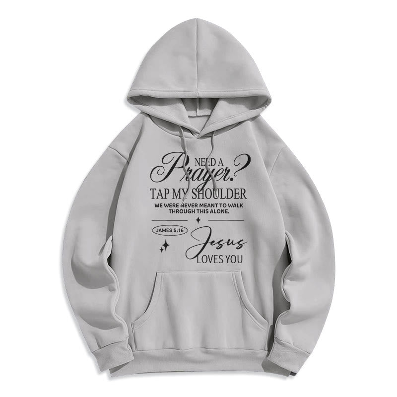 James 5:16 & Prayer Fleece Lined Polyester Hoodie