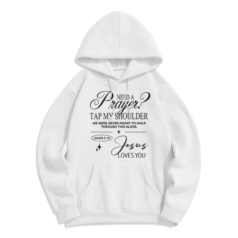 James 5:16 & Prayer Fleece Lined Polyester Hoodie