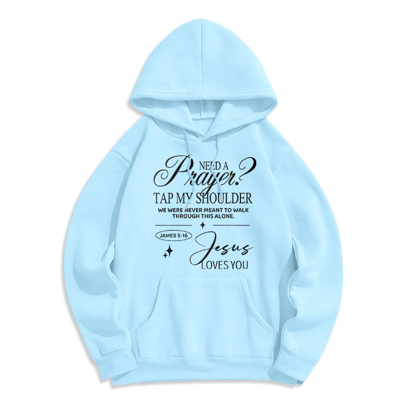 James 5:16 & Prayer Fleece Lined Polyester Hoodie