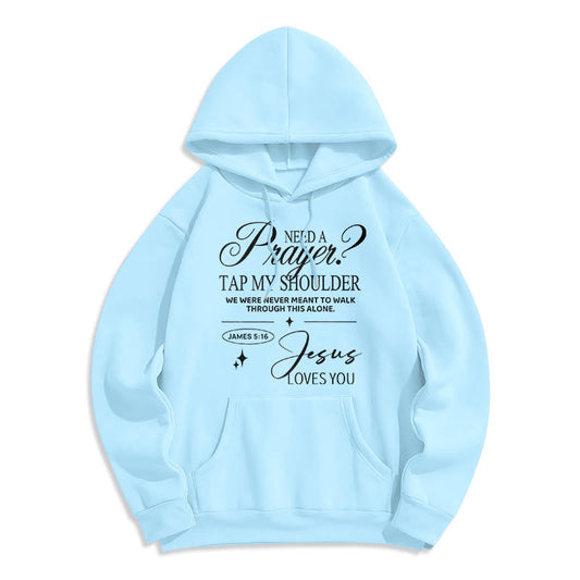 James 5:16 & Prayer Fleece Lined Polyester Hoodie