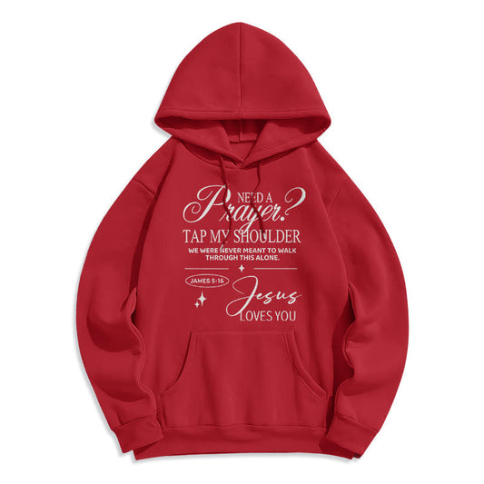 James 5:16 & Prayer Fleece Lined Polyester Hoodie