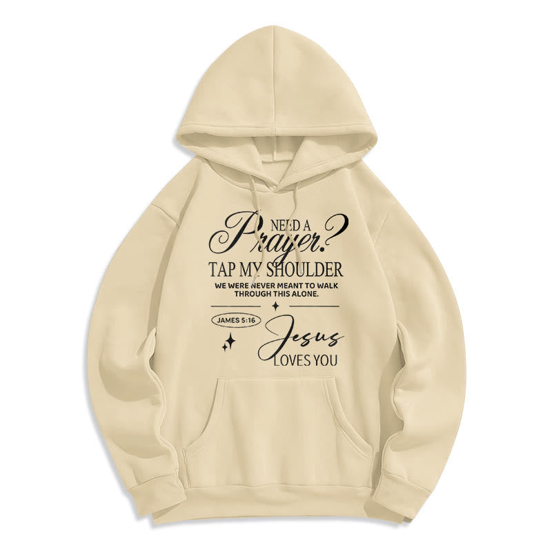 James 5:16 & Prayer Fleece Lined Polyester Hoodie