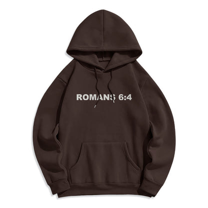 Romans 6:4 Raised to Life Fleece Lined Polyester Hoodie