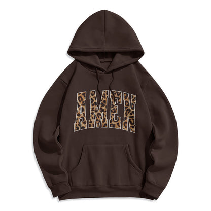 Amen Affirmation Fleece Lined Polyester Hoodie