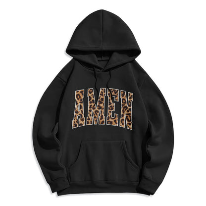 Amen Affirmation Fleece Lined Polyester Hoodie