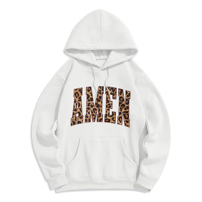 Amen Affirmation Fleece Lined Polyester Hoodie