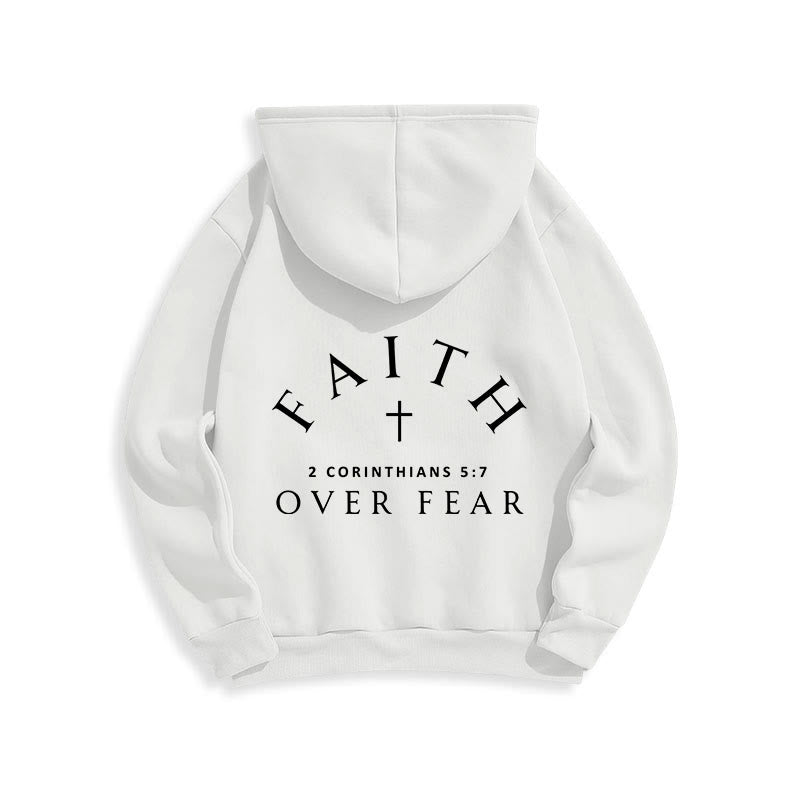 2 Corinthians 5:7 Faith Fleece Lined Polyester Hoodie
