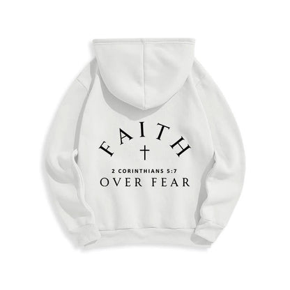 2 Corinthians 5:7 Faith Fleece Lined Polyester Hoodie