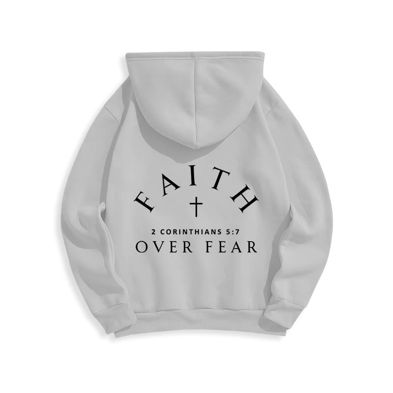 2 Corinthians 5:7 Faith Fleece Lined Polyester Hoodie