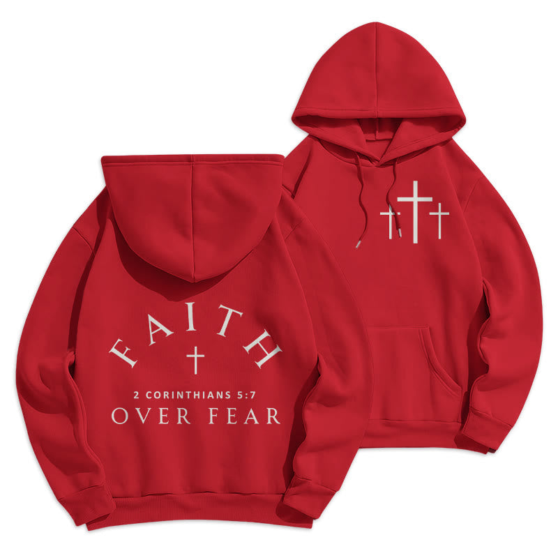 2 Corinthians 5:7 Faith Fleece Lined Polyester Hoodie