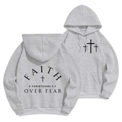2 Corinthians 5:7 Faith Fleece Lined Polyester Hoodie