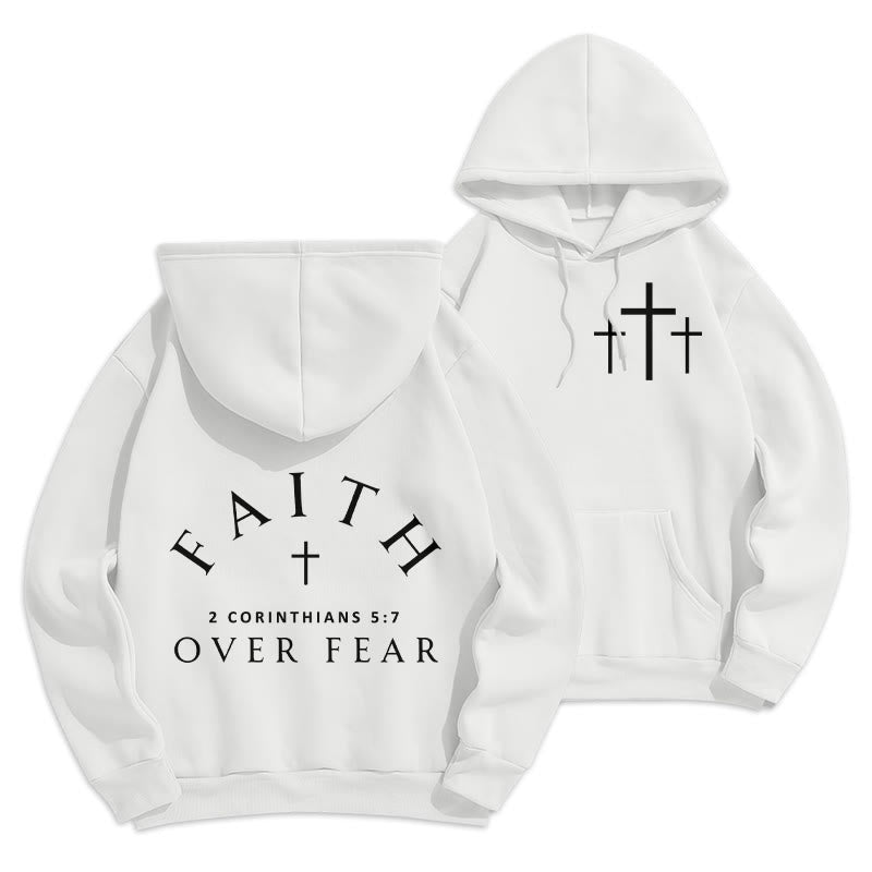 2 Corinthians 5:7 Faith Fleece Lined Polyester Hoodie