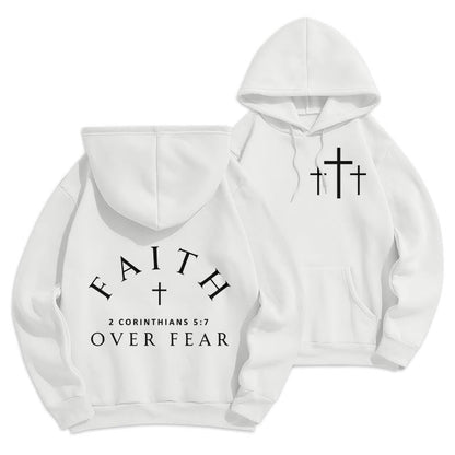 2 Corinthians 5:7 Faith Fleece Lined Polyester Hoodie