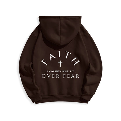 2 Corinthians 5:7 Faith Fleece Lined Polyester Hoodie