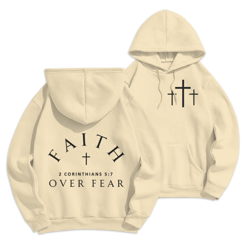 2 Corinthians 5:7 Faith Fleece Lined Polyester Hoodie