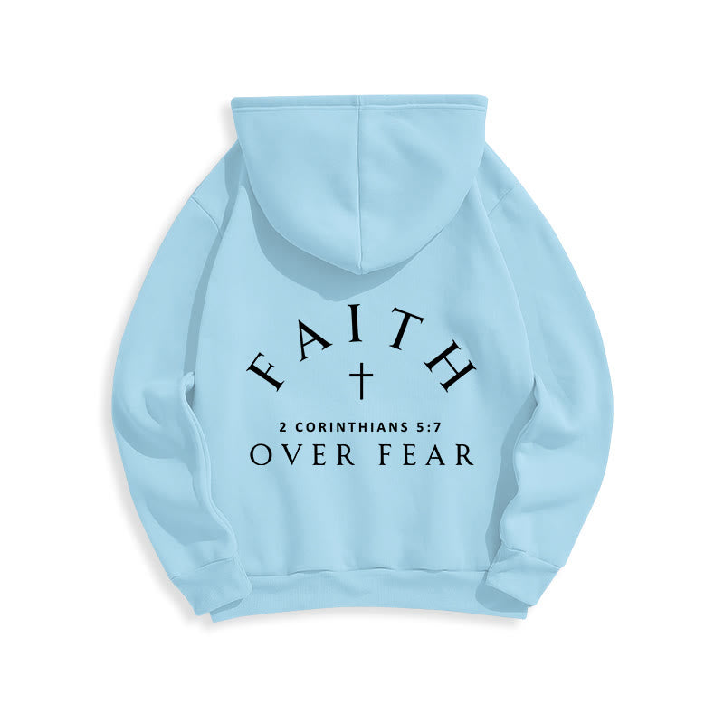2 Corinthians 5:7 Faith Fleece Lined Polyester Hoodie