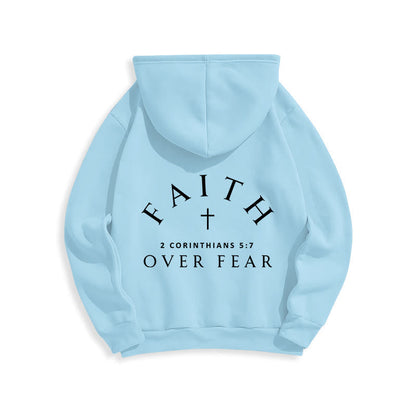 2 Corinthians 5:7 Faith Fleece Lined Polyester Hoodie