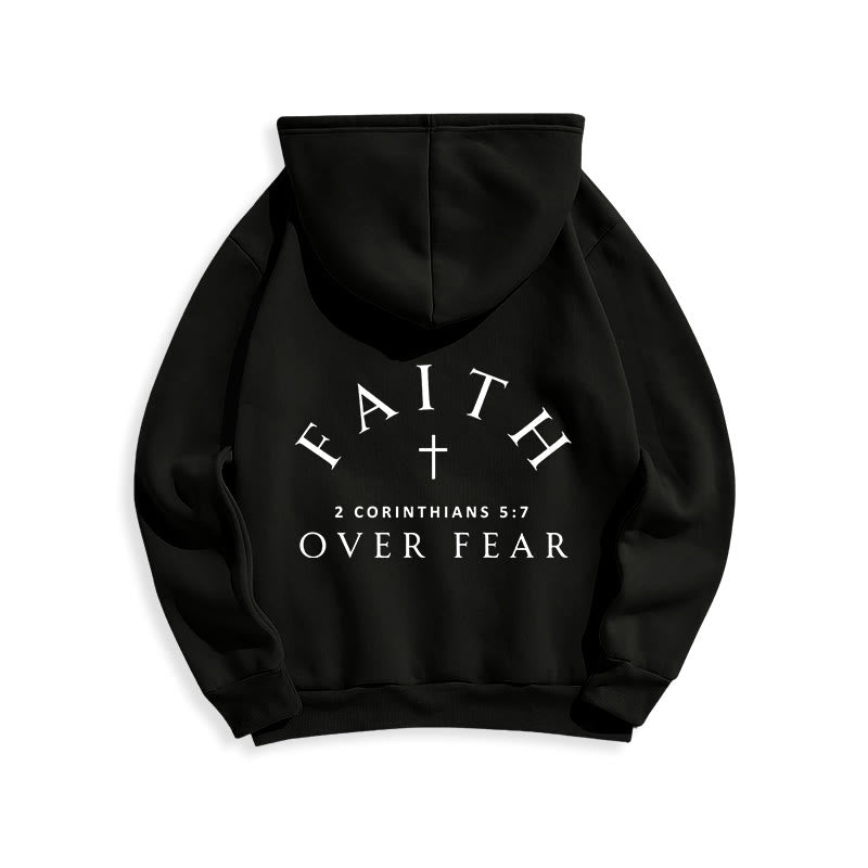 2 Corinthians 5:7 Faith Fleece Lined Polyester Hoodie