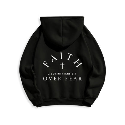 2 Corinthians 5:7 Faith Fleece Lined Polyester Hoodie