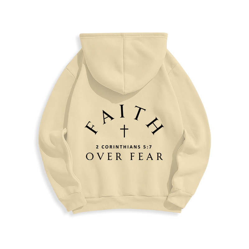 2 Corinthians 5:7 Faith Fleece Lined Polyester Hoodie