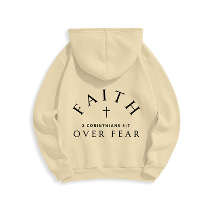 2 Corinthians 5:7 Faith Fleece Lined Polyester Hoodie