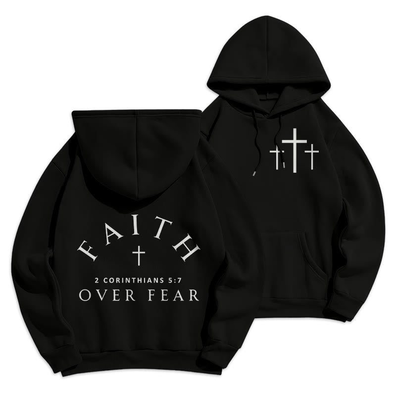 2 Corinthians 5:7 Faith Fleece Lined Polyester Hoodie