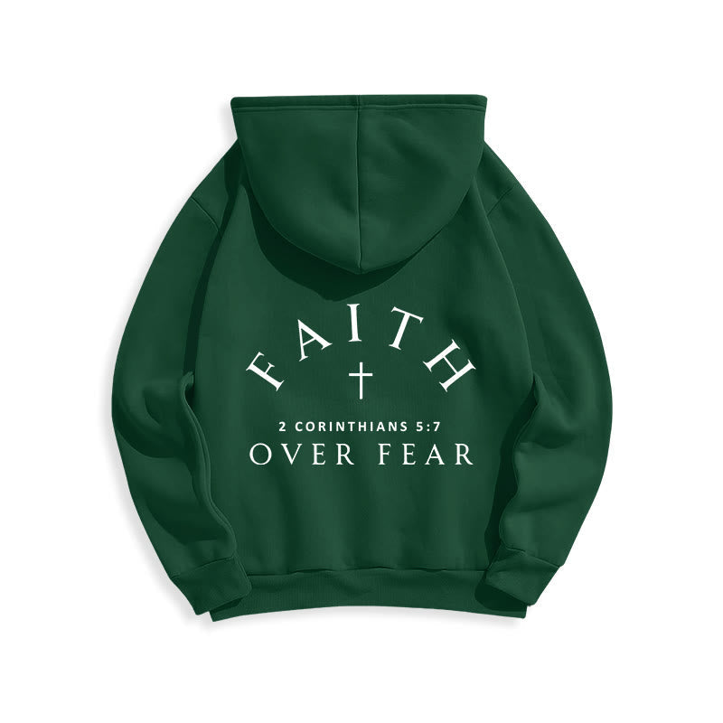 2 Corinthians 5:7 Faith Fleece Lined Polyester Hoodie