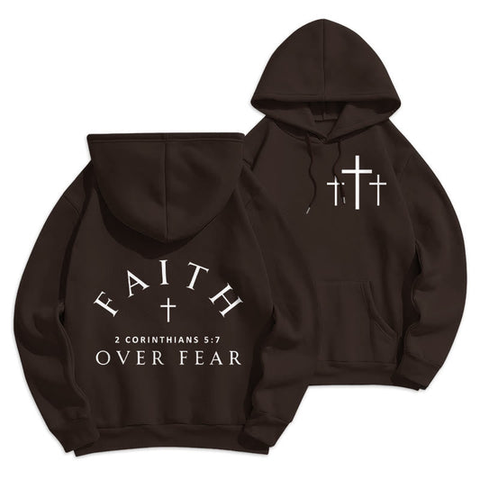 2 Corinthians 5:7 Faith Fleece Lined Polyester Hoodie