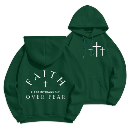 2 Corinthians 5:7 Faith Fleece Lined Polyester Hoodie