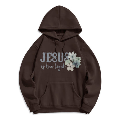 Jesus the Light Walk by Faith Fleece Lined Polyester Hoodie