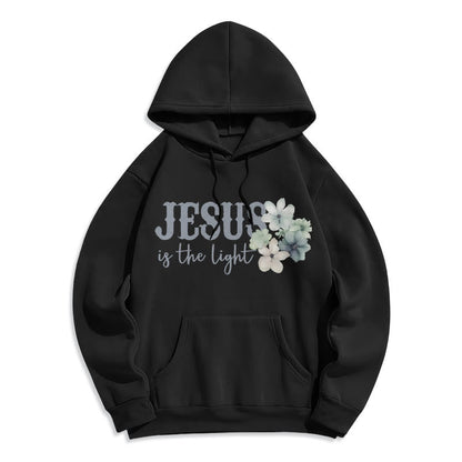 Jesus the Light Walk by Faith Fleece Lined Polyester Hoodie