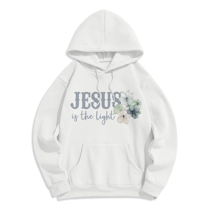 Jesus the Light Walk by Faith Fleece Lined Polyester Hoodie