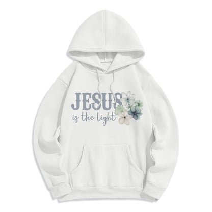 Jesus the Light Walk by Faith Fleece Lined Polyester Hoodie