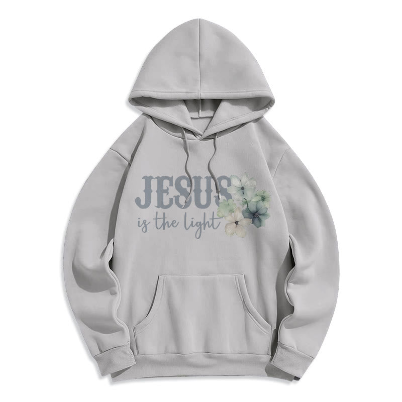 Jesus the Light Walk by Faith Fleece Lined Polyester Hoodie