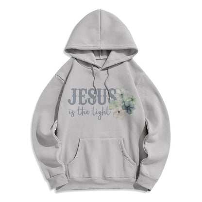 Jesus the Light Walk by Faith Fleece Lined Polyester Hoodie