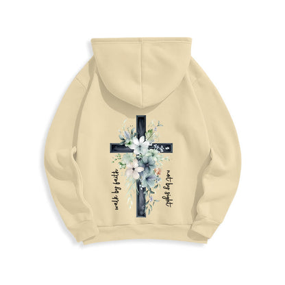 Jesus the Light Walk by Faith Fleece Lined Polyester Hoodie