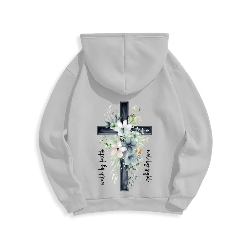 Jesus the Light Walk by Faith Fleece Lined Polyester Hoodie