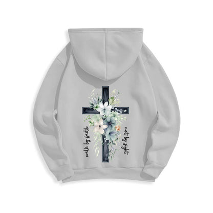 Jesus the Light Walk by Faith Fleece Lined Polyester Hoodie