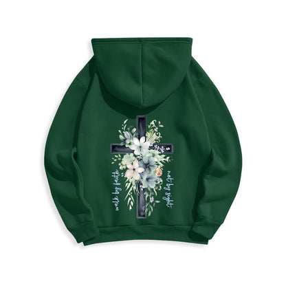 Jesus the Light Walk by Faith Fleece Lined Polyester Hoodie
