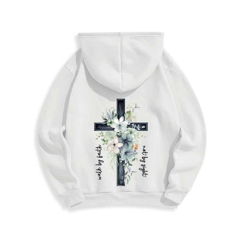 Jesus the Light Walk by Faith Fleece Lined Polyester Hoodie